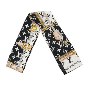 LOUIS VUITTON Bandeau Monogram Confidential Silk100% Noir M78656 - Picture 1 of 11