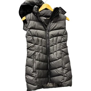 Athleta Jacke Damen XS schwarz Downieville CYA Weste Daunen Puffer abnehmbare Kapuze - Bild 1 von 11