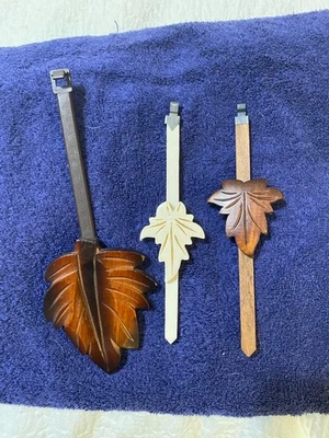 LOTE DE 3 PÉNDULOS RELOJ CUCO - 9" Y 7" DE LARGO Foto 1 de 4