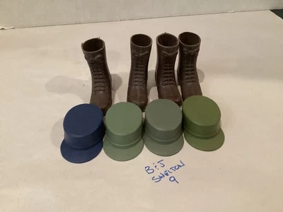 Lote de sombreros y botas de fatiga GI-Joe vintage años 60 12" figura de acción accesorio Foto 1 de 4