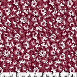 Feline Drive Stoff SUNSHINE FLOWERS burgund - Fat Quarter (18"x22") FQ - Bild 1 von 8
