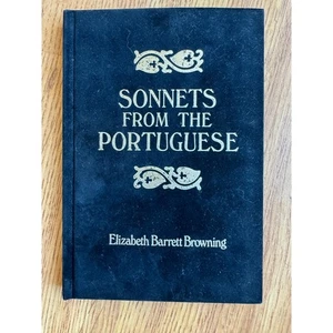 Sonnets From The Portuguese - Elizabeth Barrett Browning (black suede hardcover) - Picture 1 of 6