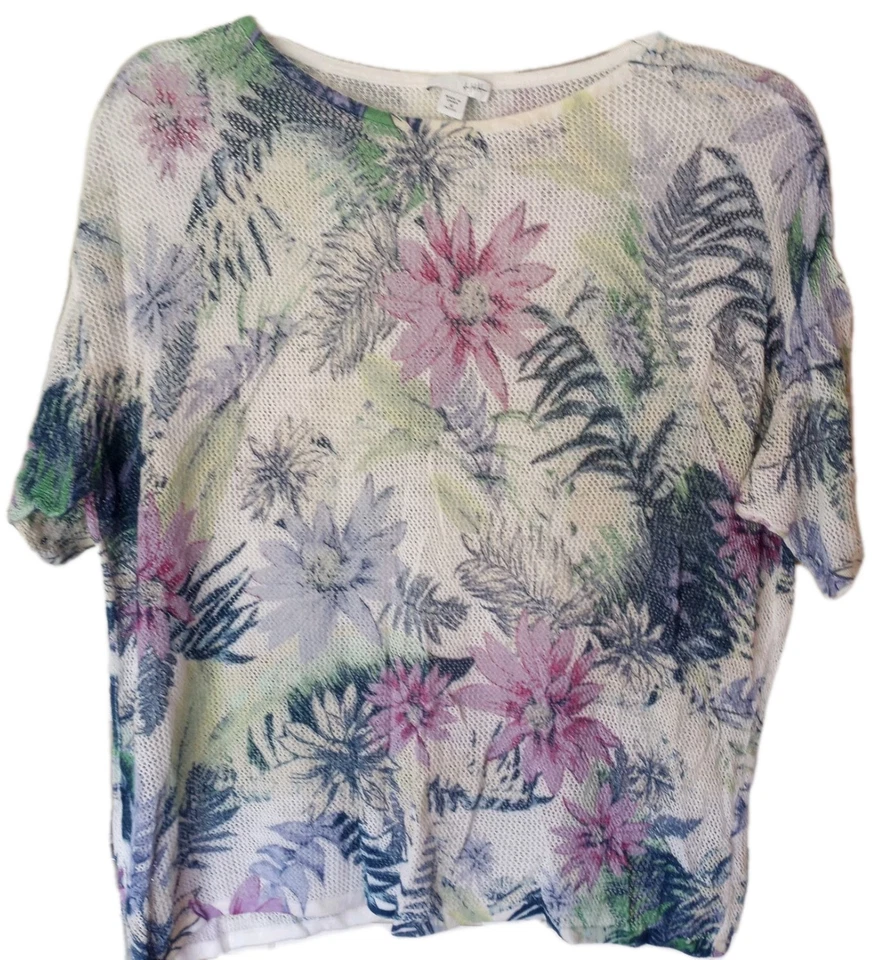 Women’s j jill Lightweight Floral Sweater Size Medium - Image 1 of 1