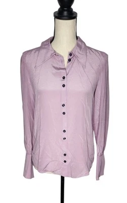 Блузка женская Kate Spade коллекция Runway шелковый воротник фиолетовый размер XS - Изображение 1 из 4