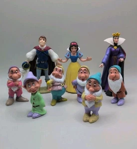 1993 Disney Snow White & The Seven Dwarfs PVC Vintage Figurines Mattel, Inc 10pc - Picture 1 of 8
