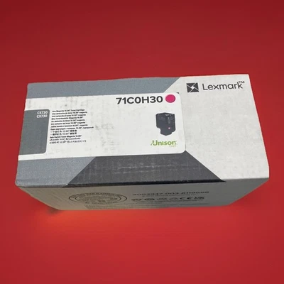 NEW Genuine Lexmark 71C0H30 High Yield Magenta Toner 10.5K – CS730 CX730 SEALED - Image 1 of 4