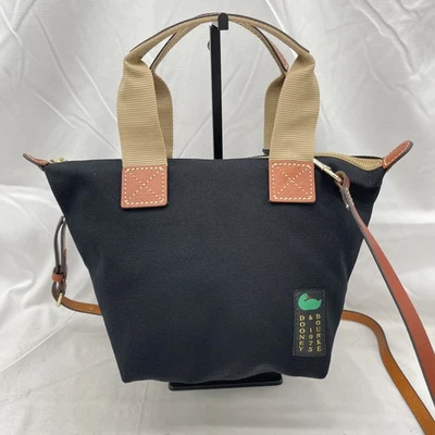 Dooney & Bourke Unisex Crossbody Satchel 20 Canvas Black - Image 1 of 4