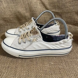 Converse All Star Chuck Taylor Low Top Natural Cinch Back Sneakers Women Size 7 - Picture 1 of 12