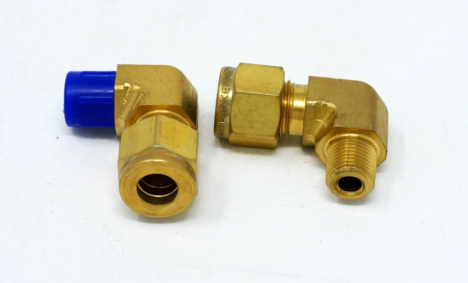 LOT OF 2 - PARKER 5MSEL2N-B A-LOK Inch Tube NPT Male Elbow - 5/16" Tube 1/8 NPT - Image 1 of 1