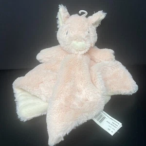 K Luxe Kellytoy Pink Pig Baby Lovey Security Blanket Rattle Cream Faux Fur NWOT - Picture 1 of 5