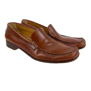 Mocasines de vestir Johnston & Murphy coñac marrón cuero para hombre talla 10,5M - Imagen 1 de 9