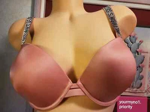 Victoria’s Secret Very Sexy EMBELLISHED RHINESTONE CRYSTAL STONE Push Up Bra  - Picture 1 of 11