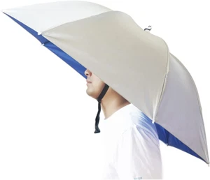 Umbrella Hat, 37 inch Fishing Umbrella Hat Hands Free Foldable UV Protection Umb - Picture 1 of 7