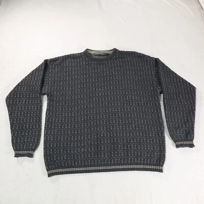 Fisherman Sweater Mens Extra Large Gray Pullover Thick Knit Grandpa Preppy Top - Image 1 of 4