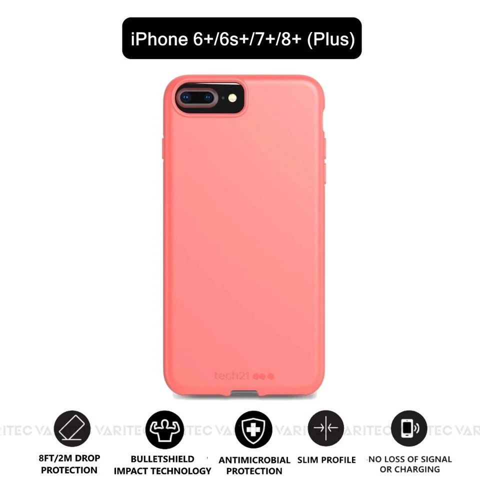 Tech21 Tough Silicone Phone Case Back Cover for Apple iPhone 6+ 6S+ 7+ 8+ Plus - Image 1 of 1
