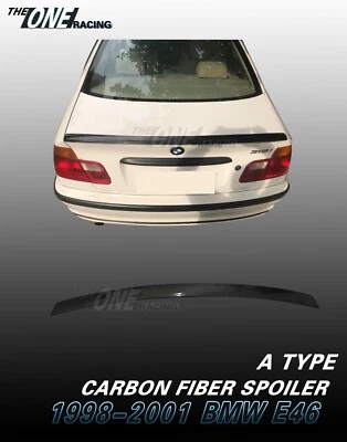 Labio de alerón trasero de fibra de carbono para BMW E46 1998-2001 serie 3 328i sedán Foto 1 de 4
