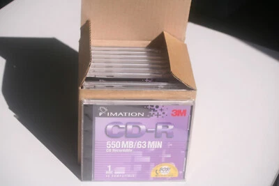 Imation 550MB 63min 10 CD-R Discs Made in Japan by Taiyo Yuden INSANELY RARE - Bild 1 von 4