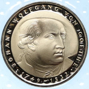 1982 GERMANY JW Von Goethe Writer Politician VINTAGE Proof 5 Mark Coin i99211 - Picture 1 of 3