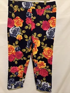 Pantalones para mujer Soft Surroundings talla mediana florales multicolor tiro alto nuevos con etiquetas - Imagen 1 de 11