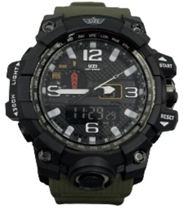 UZI Shock Digital Watch reloj analógico + digital estilo militar GMT 2 zonas horarias - Imagen 1 de 4