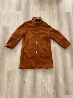 Abrigo de piel de oveja vintage Paul Stuart talla grande marrón Foto 1 de 4