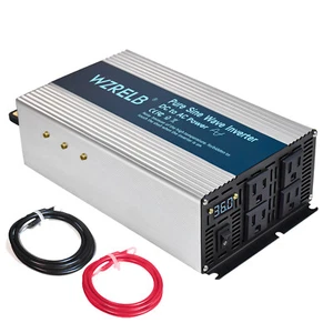 1800W Pure Sine Wave Inverter Power 36V to 120V Converter Car Truck Camp Home RV - Picture 1 of 5