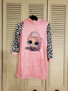 L.O.L Surprise Girls Pink Dress Hoodie Long Sleeve Graphic Doll Size 9/10Y READ! - Picture 1 of 6