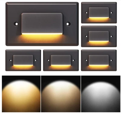 3-Pack 5W Dimmable LED Step Lights, Indoor/Outdoor Stair Light - Image 1 of 4