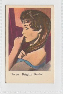 Dutch Gum Card PA Set (1958 Sweden) #92 Brigitte Bardot