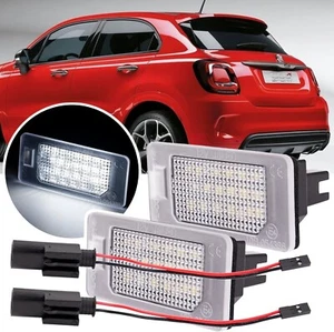 2 LUCI TARGA PLAFONIERE COMPLETE PER FIAT 500X 18 LED CANBUS 6000K NO ERRORE - Picture 1 of 5