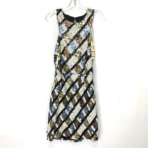 Chelsea & Violet Sequin Open Back Fitted Dress Size L Metallic - Picture 1 of 8