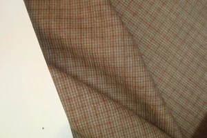 2.69 yds UK Wool  Flannel Fabric Jacket Suiting 9 oz Gray Cinnamon Check 97" BTP - Picture 1 of 5