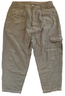 Pantalones Free People Bay to Breakers Mujer M Verde Harén Envejecido Boho Lagenlook Foto 1 de 4