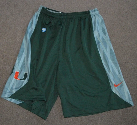 Miami Hurricanes Basketball Nike TEAM ISSUED Practice Shorts Large Cover