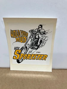ORIGINAL 1960'S ED BIG DADDY ROTH WATER DECAL SPORTSTER MEASURES 5X4 - Picture 1 of 3