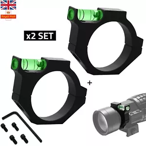 2x All Metal Anti Cant Level Mount Spirit Bubble Dia 30mm Ring Rifle Scope Tube - Picture 1 of 4