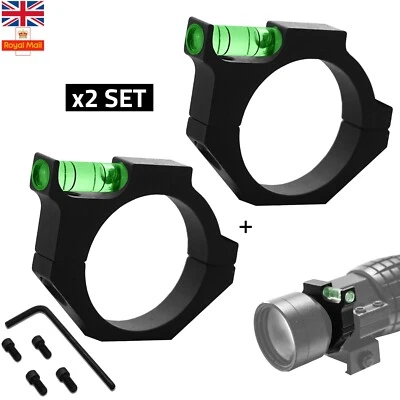 2x All Metal Anti Cant Level Mount Spirit Bubble Dia 30mm Ring Rifle Scope Tube - Image 1 of 4