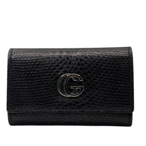 GUCCI Authentic men key case GG Marmont 6-ring black leather 9.5x6cm with box - Picture 1 of 10