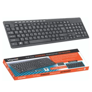 TECLADO INALÁMBRICO TAMAÑO COMPLETO INFAPOWER QWERTY UNIVERSAL PARA PC/MACBOOK - X204 - Imagen 1 de 4