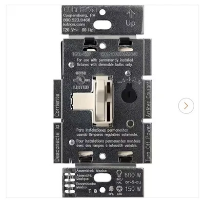Lutron Toggler LED+ Dimmer Switch (TGCL-153PH-LA)