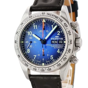 FORTIS COSMONAUT 630.22.141 Automatic Blue Dial Chronograph Day Date Men's Watch - Picture 1 of 7