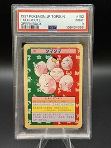 1995 Pokemon Japanese Topsun Card Exeggcute #102 Green Back PSA 9 - Picture 1 of 2