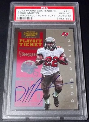 #/99 (POP 3) PSA 10 Rc Doug Martin Auto 2012 Contenders Ticket Rookie Autograph - Image 1 of 3