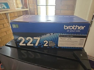 Nieotwarte dwupak wkładek atramentowych Brother TN227BK - Zdjęcie 1 z 6