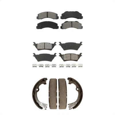 Front Brake Pads Rear Parking Shoes Kit for Ford F-150 2012-2017 oeQD - Image 1 of 4