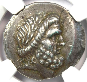 Thessalian League Zeus Silver AR Double Victoriatus Coin 100 BC - NGC XF (EF) - Picture 1 of 5