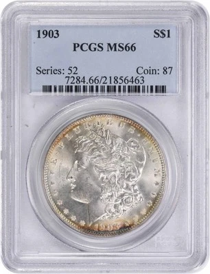 1903 Morgan Silver Dollar MS66 PCGS - Image 1 of 2