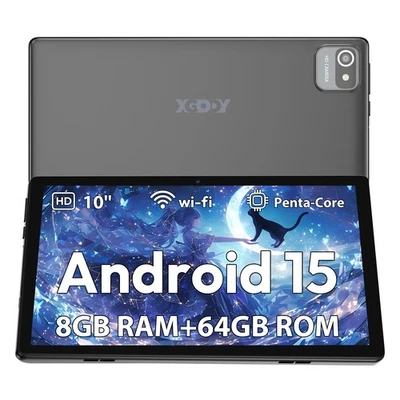 Android 15 Tablet 10 Inch 8GB+64GB (1TB TF) IPS WiFi 6000mAh Penta-Core 2025 NEW - Image 1 of 4
