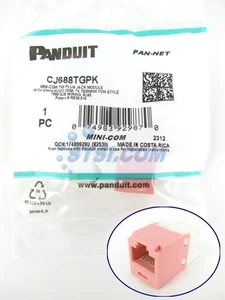 GENIUNE Panduit CJ688TGPK Mini-Com TX6 Plus Modulo Jack Cat6, Rosa ~STSI - Foto 1 di 4