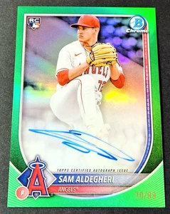 2025 Bowman Chrome Green /99 Rookie Auto Sam Aldegheri Refractor RC #CRA-SA - Picture 1 of 2